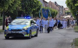 Procesja Bożego Ciała. Parafia pw. Podwyższenia Krzyża Świętego w Działdowie