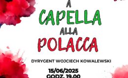 plakat informujący o koncercie Chóru Concentus w kościele