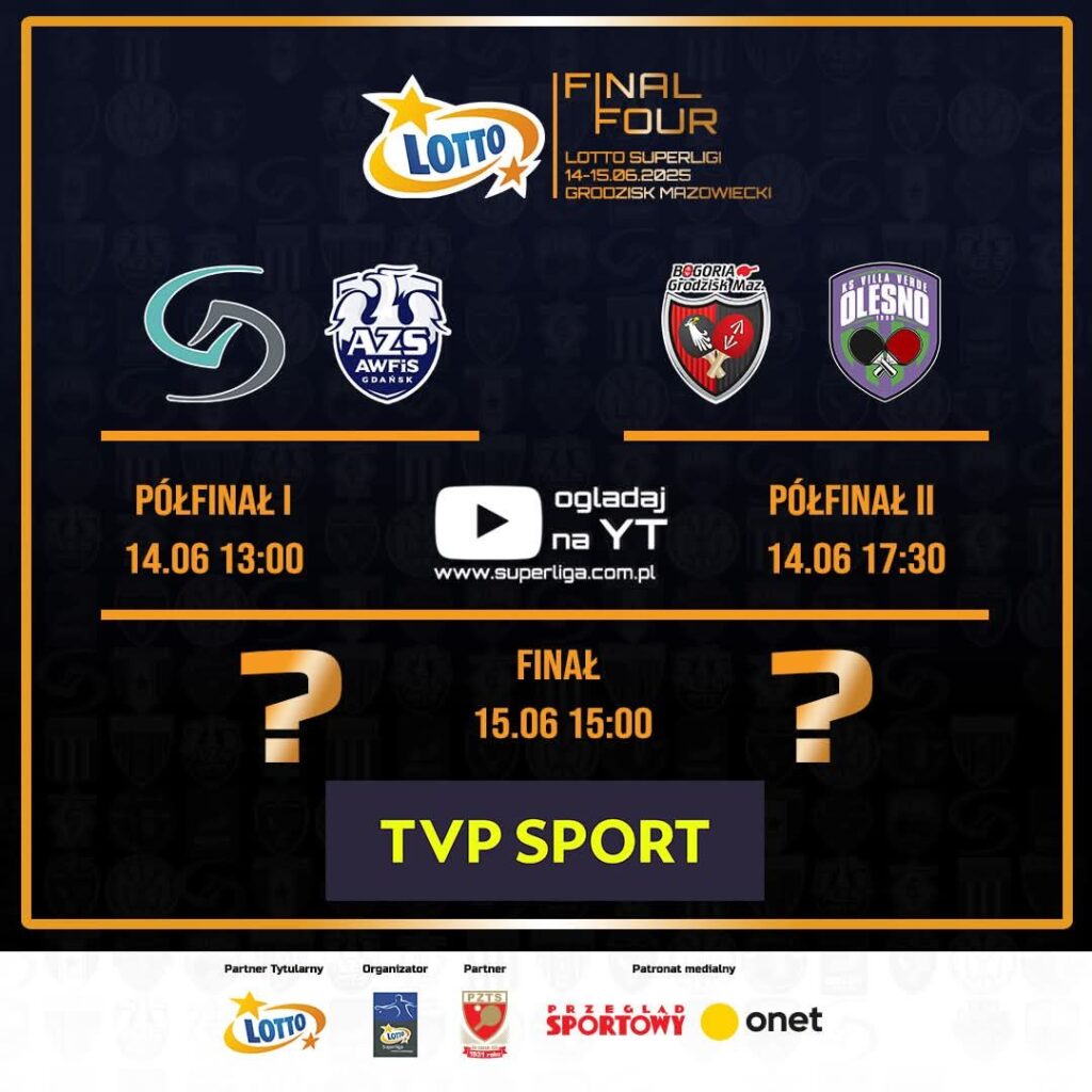 Lotto Superliga: w sobotę o 13:00 półfinałowy mecz Dekorglassu z Baltą AZS AWFiS infografika informująca o meczach półfinałowych LOTTO Superligi