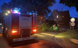 wóz strażacki podczas interwencji
