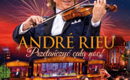 plakat informujący o koncercie „André Rieu. Przetańczyć całą noc!” Retransmisja letniego koncertu z Maastricht 2025 w kinie Apollo w Działdowie