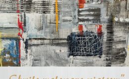 plakat informujący o wernisażu wystawy "Chwile malowane wiatrem", Witolda Podgórskiego