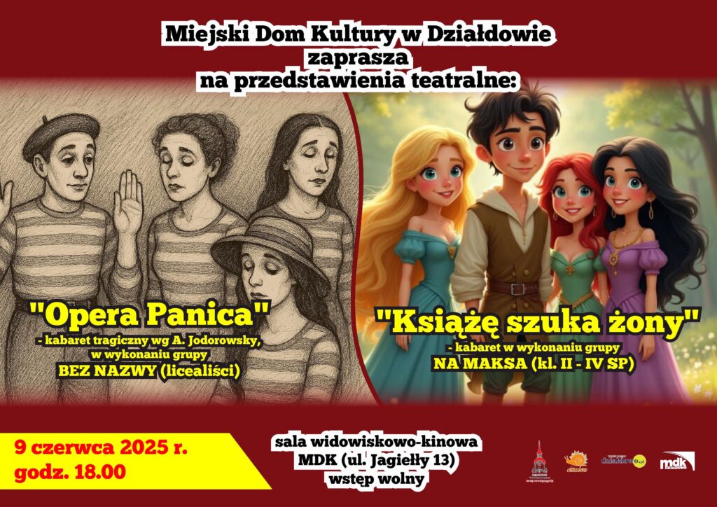 "Opera Panica" i Książę szuka żony" - dwa przedstawienia w MDK "Opera Panica" i Książę szuka żony" - dwa przedstawienia w MDK