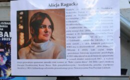 Poetka Alicja Ragucka i aktor Wojciech Wysocki na scenie