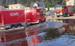 Pracowite dni strażaków z powiatu działdowskiego po przejściu gwałtownych opadów deszczu