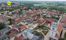 widok dzisiejszego Działdowa z lotu ptaka