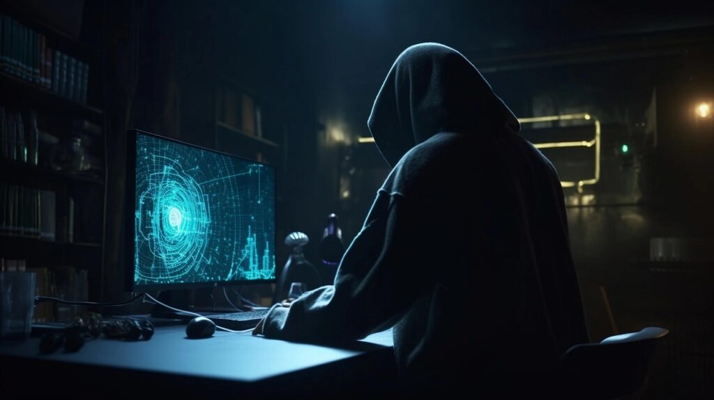 Przejęcie konta. Mieszkanka Działdowa straciła 2000 zł osoba siedzi przed monitorem komputera