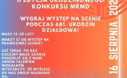plakat informujący o konkursie "Młodzieżowy Sing-Off"