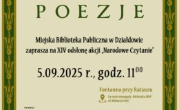 plakat informujący o Narodowym Czytaniu 2025