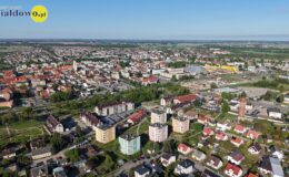widok Działdowa z lotu ptaka