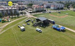 montaż sceny na Dni Działdowa