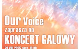 plakat informujący o Koncercie Galowym VII Festiwalu Chóralnego "Młodzi mają głos"
