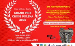 plakat informujący o Gali Mistrzów Sportu Grand Prix Cross Polska 2025