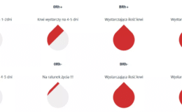 infografika przedstawiająca zapotrzebowanie na krew w naszym w województwie z podziałem na grupy krwi fot. rckikol.pl