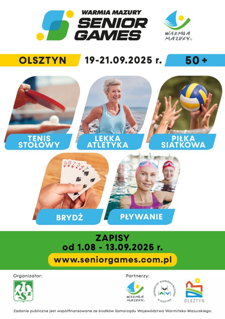 grafika informująca o Warmia-Mazury Senior Games 2025