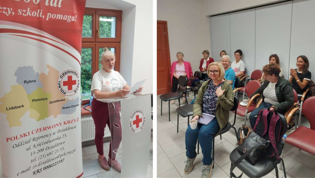 Co będą robić Szkolne Koła PCK w tym roku Joanna Derbin i przedstawiciele Szkolnych Kół PCK / fot. PCK Działdowo