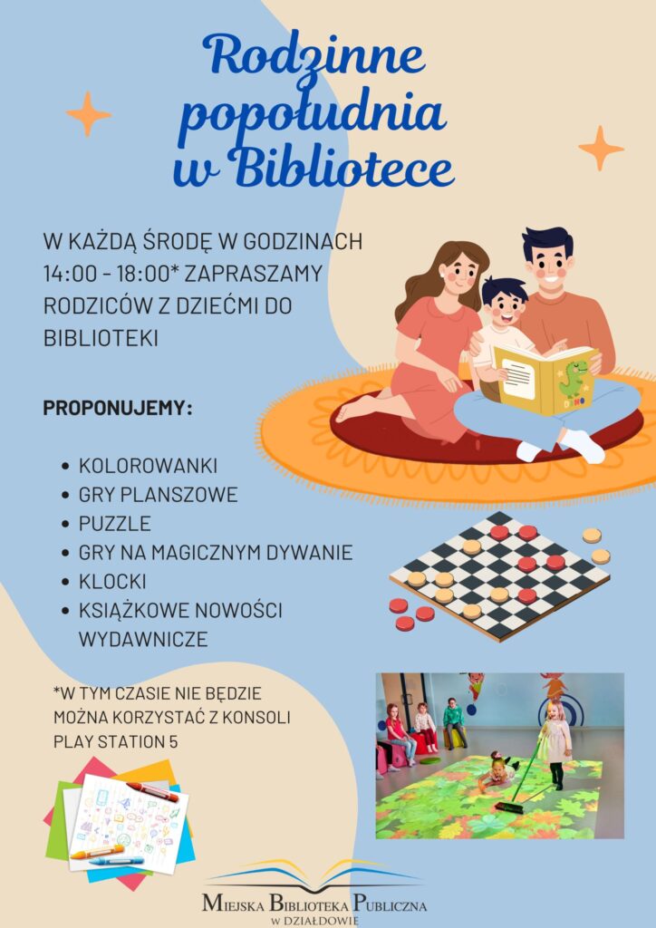 Wracają "Rodzinne popołudnia w Bibliotece"  
