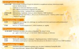 plakat informujący o dziejących się wydarzeniach z okazji "Tygodnia Cittaslow w Działdowie"