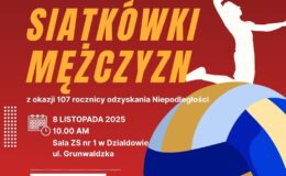 plakat informujący o Turnieju Siatkówki Mężczyzn