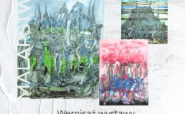 plakat informujący o wernisażu wystawy w Galerii Akwarium w Działdowie