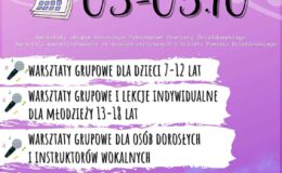 plakat informujący o warsztatach "Twórcze Działdowo"