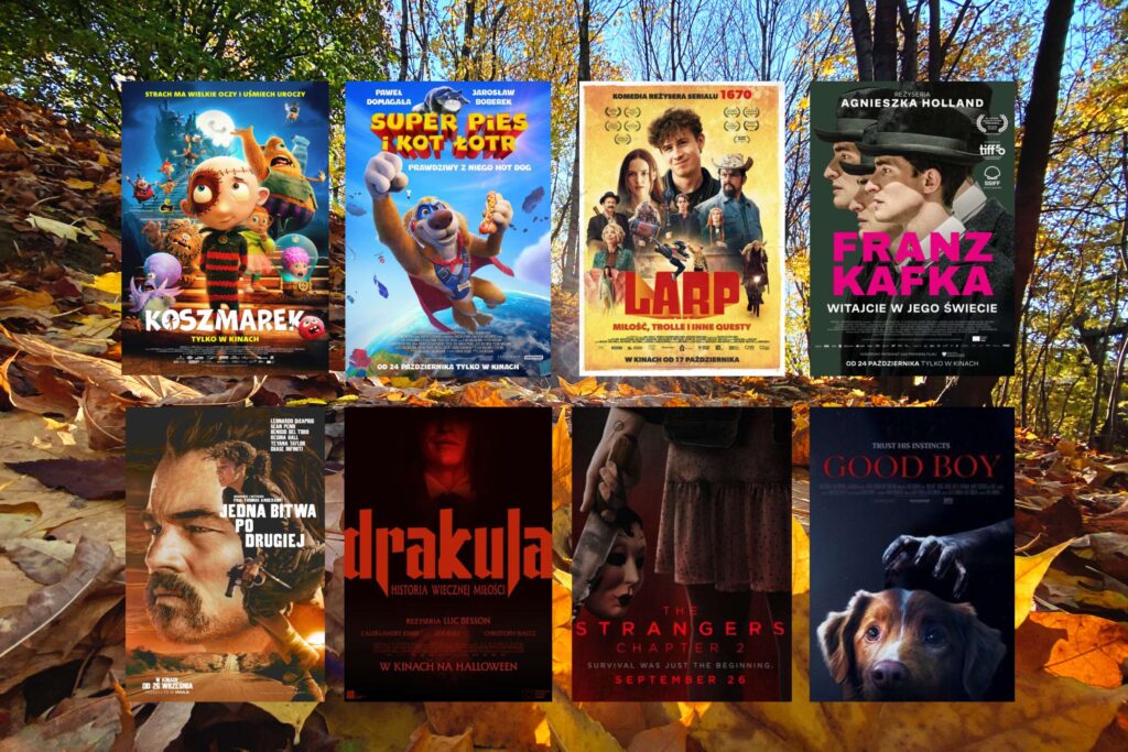 plakaty takich filmów jak: „Koszmarek”, „Super pies i kot łotr”, „LARP. Miłość, trolle i inne questy”, „Franz Kafka”, „Jedna bitwa po drugiej”, „Drakula. Historia wiecznej miłości”, „Strangers 2”, „Good Boy”