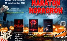 plakat informujący o Maratonie Horrorów w Kinie Apollo