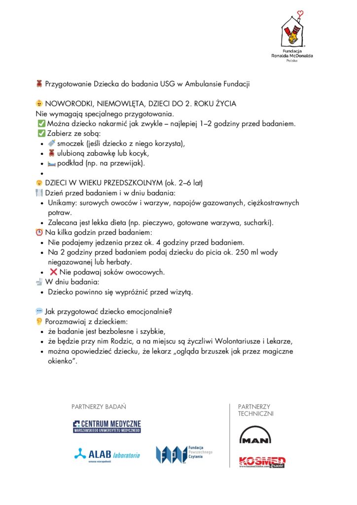Zapisy na profilaktyczne badania USG już zamknięte kilka wskazówek, jak przygotować dziecko do badania