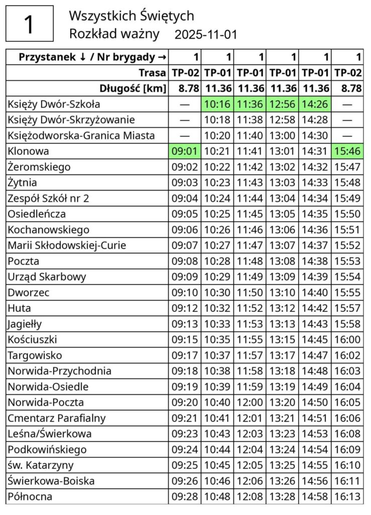 1 listopada będzie jeździła Działdowska Komunikacja Miejska