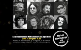 plakat informujący o koncercie "Muzyczne Zaduszki" w Miejskim Domu Kultury