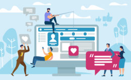 Na zdjęciu głównym grafika przedstawia ludzi korzystających z social mediów