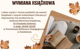 informacja o Jesiennej Wymianie Książkowej w Powiatowej Bibliotece Pedagogicznej w Działdowie