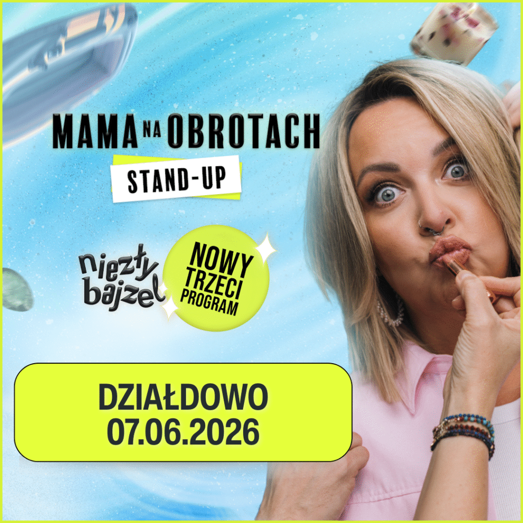 grafika informująca o Stand-Up Matki Na Obrotach – „Niezły bajzel”