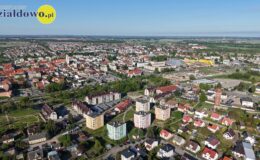 widok Miasta Działdowa z lotu ptaka