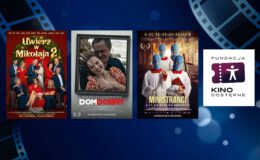 plakaty kinowe takich filmów jak: "Ministranci", "Dom dobry", "Uwierz w Mikołaja 2" oraz logo aplikacji „Kino Dostępne”