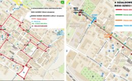 trasa biegów dzieci i biegu głównego X Działdowskich Biegów Niepodległości