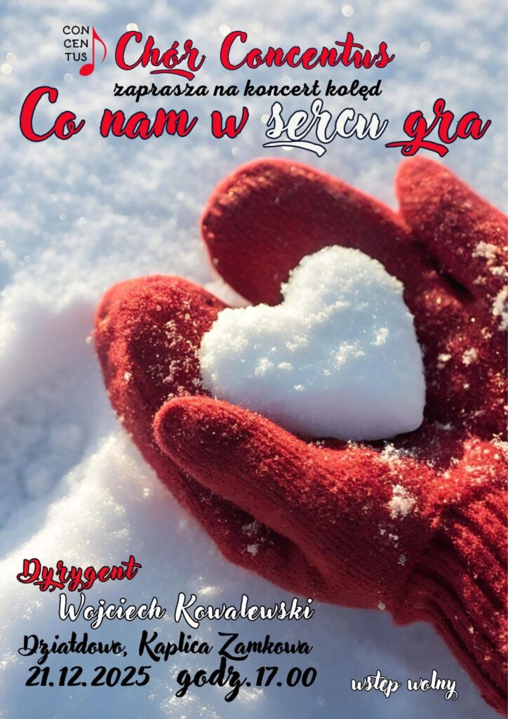 plakat informujący o koncercie Chóru Concentus