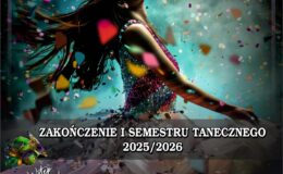 plakat informujący o KarnaWow, czyli festiwalowym zakończeniu pierwszego semestru tanecznego w Fresh Folw Dance Academy
