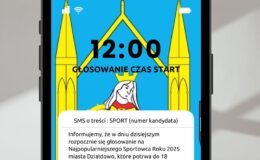 infografika informująca o rozpoczęciu głosowania w plebiscyt na najpopularniejszego sportowca roku 2025 w Działdowie