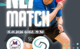 plakat informujący o meczu: Alliance Nimes/Montpellier - Dekorglass Działdowo