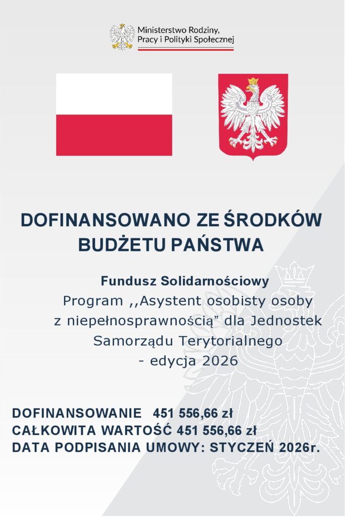 "Asystent osobisty osoby z niepełnosprawnością” dla Jednostek Samorządu Terytorialnego - edycja 2026
