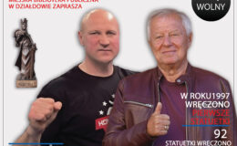 plakat zapraszający na spotkanie z cyklu „Katarzynki – spotkanie z laureatami” w Miejskiej Bibliotece Publicznej w Działdowie