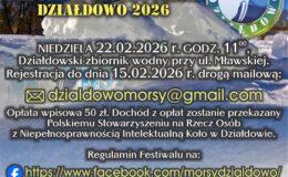plakat informujący o III Powiatowym Festiwalu Morsowania 2026