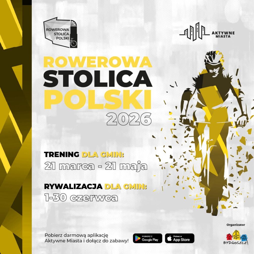 plakat informujący o akcji Rowerowa Stolica Polski 2026