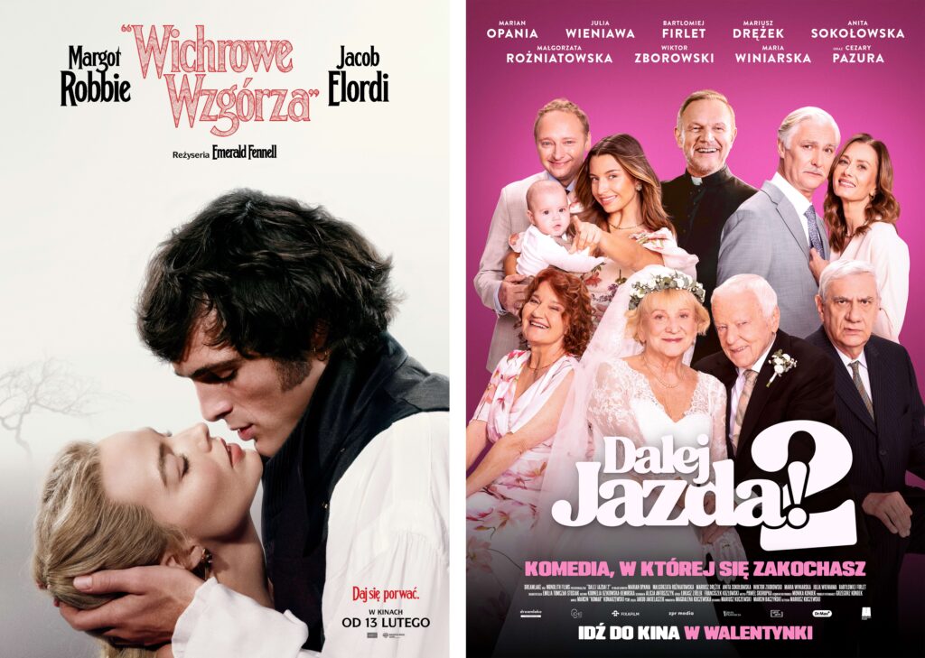 plakaty filmów jak „Dalej jazda! 2″ i „Wichrowe wzgórza”