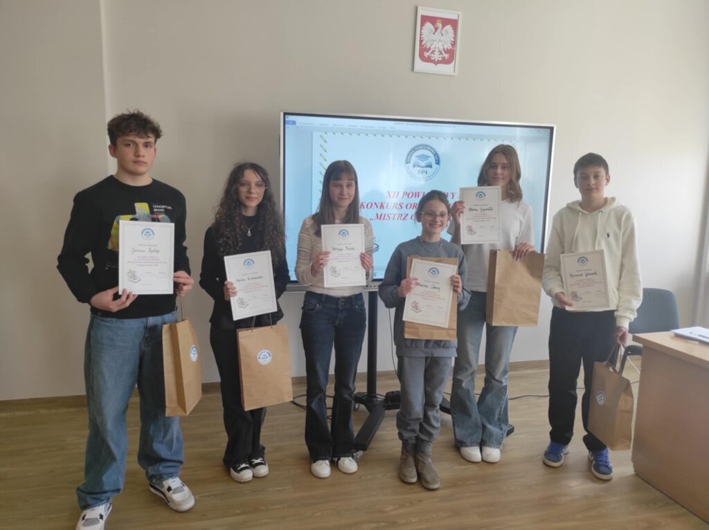 laureaci XII Powiatowy Konkurs Ortograficzny „Mistrz Ortografii” w Szkole Podstawowej nr 4
