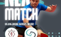 plakat informujący o meczu: Energą Manekin - Dekorglass Działdowo Spotkanie odbędzie się 10 kwietnia o godz. 18.00