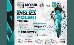 grafika przedstawiająca klasyfikację lokalizacji w ramach Rowerowej Stolicy Polski z wyszczególnionym Działdowem na ósmym miejscu