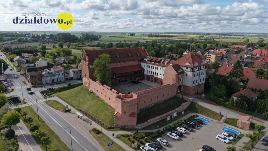 zamek w Działdowie z lotu ptaka / fot. Karol Wrombel