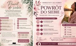 informujące o relaksacyjno-rozwojowych spotkaniach w Powiatowej Bibliotece Pedagogicznej w Działdowie